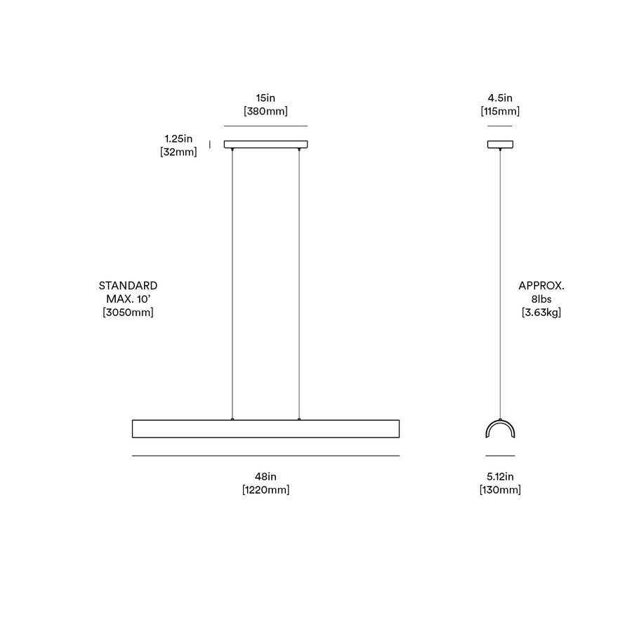 Pola. Linear Suspension 4ft