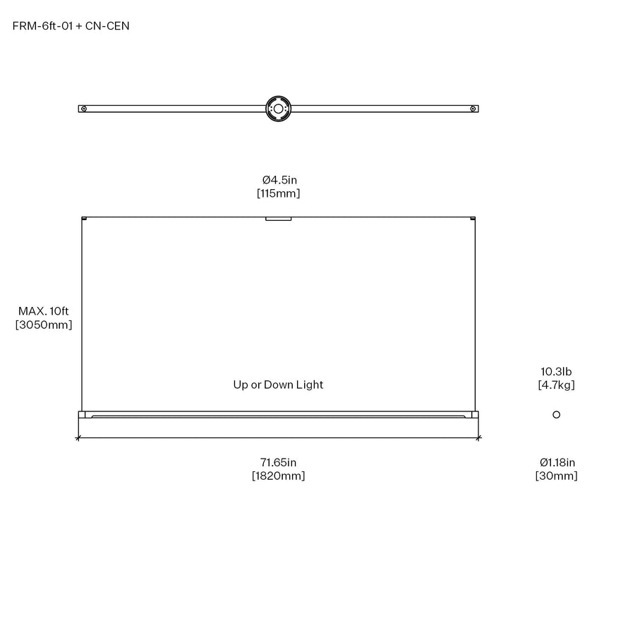 Form. Linear Suspension with Canopy Center