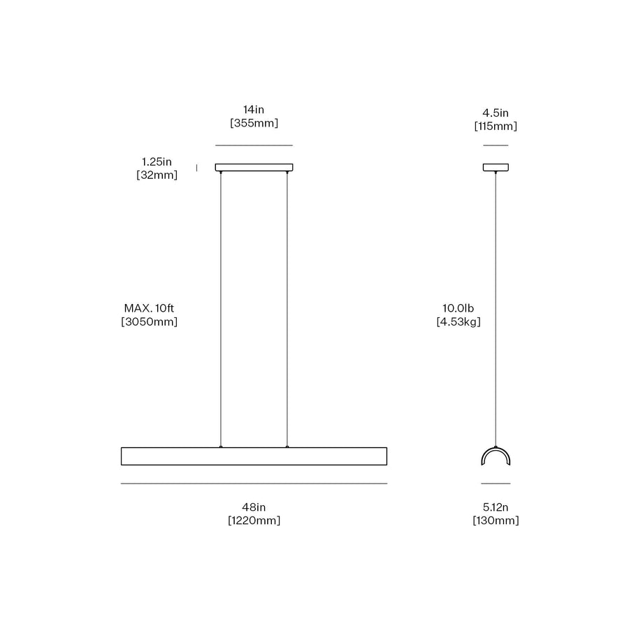 Pola. 4ft Linear Suspension