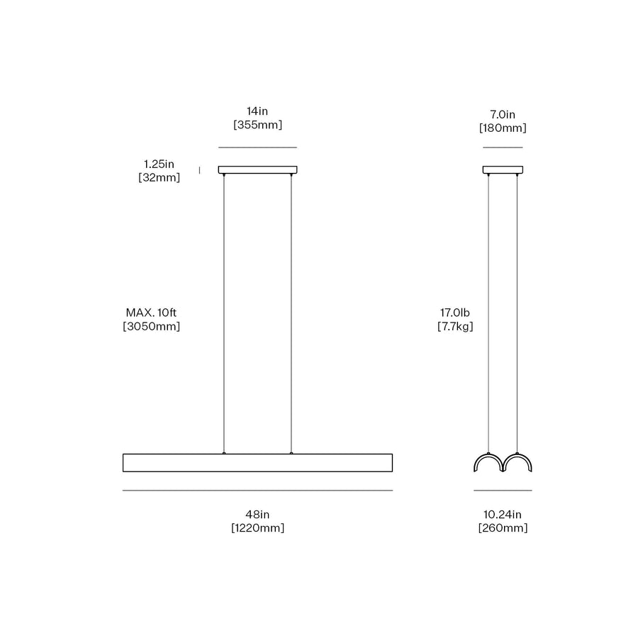 Pola. 4ft 02 Linear Suspension