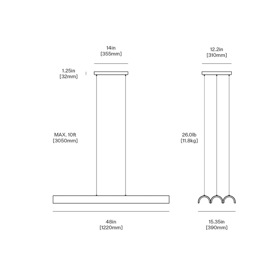 Pola. 4ft 03 Linear Suspension