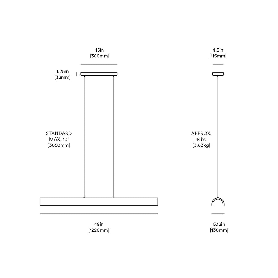 Pola. Linear Suspension 4ft