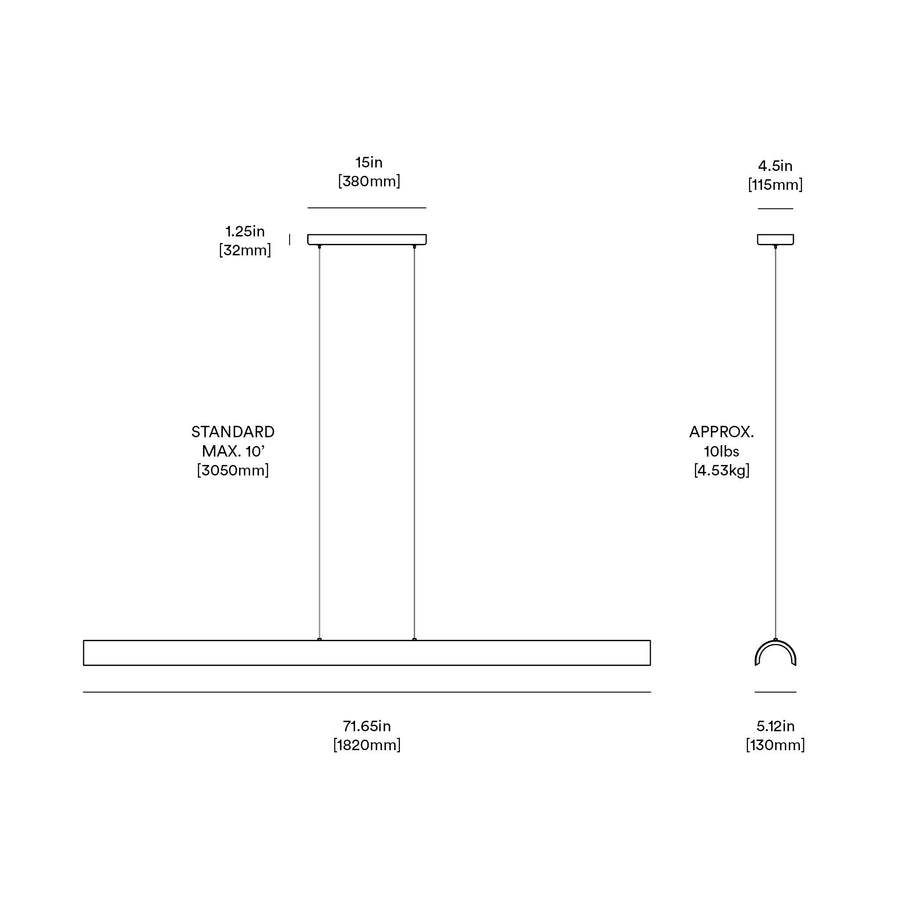 Pola. Linear Suspension 6ft