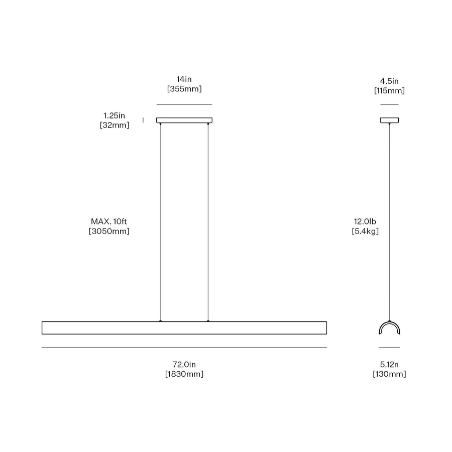 Pola. 6ft Linear Suspension