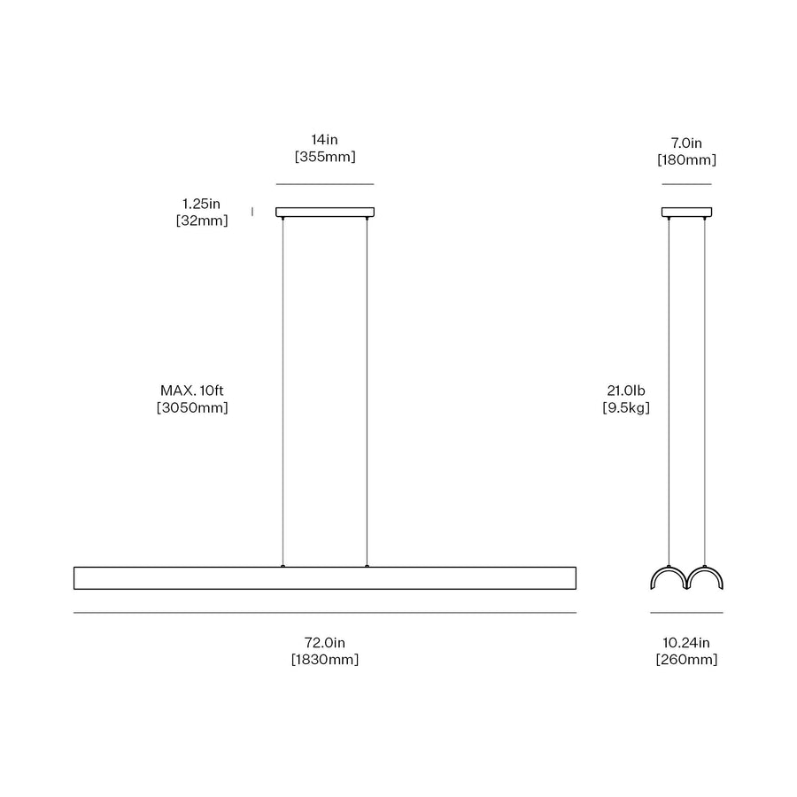Pola. 6ft 02 Linear Suspension