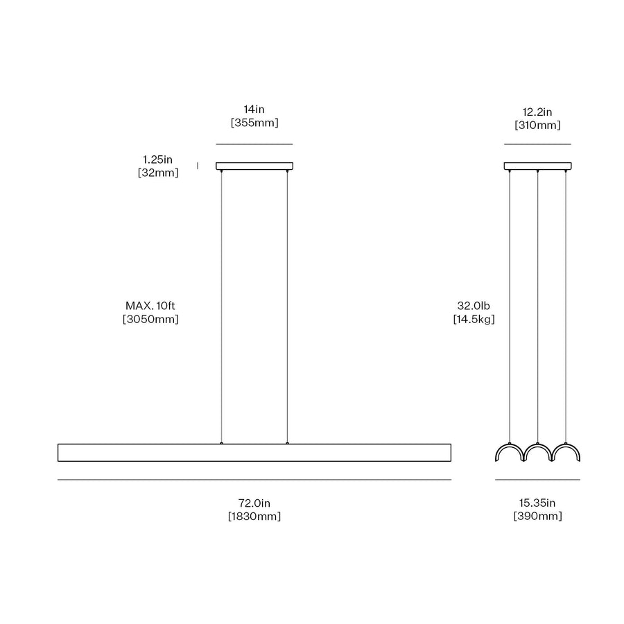 Pola. 6ft 03 Linear Suspension